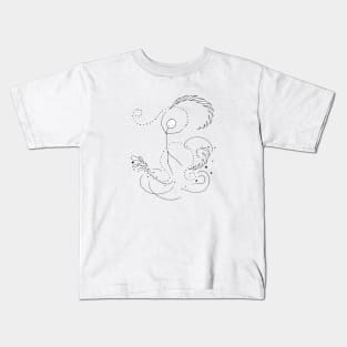 Sadbook Dancing happy peaceful little stick figure Kids T-Shirt